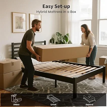 Zyerch twin mattress in box with medium firm support