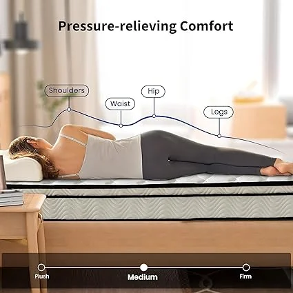 Zyerch twin mattress providing pressure relief and support
