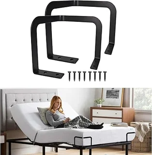 ANTEISI black corner bedframe mattress holder set of 2 showing installation