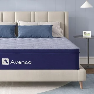 Avenco queen size hybrid mattress in a box with medium firm support