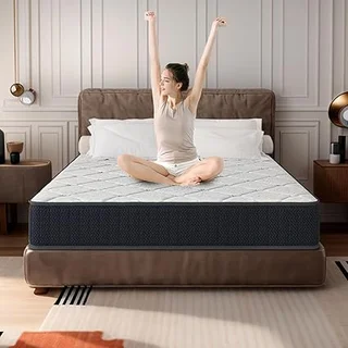 AYJOIR 10 inch queen hybrid mattress in a compact box for easy delivery