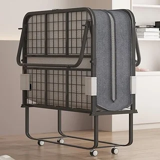 BALUS rollaway bed with mattress for adults, foldable cot for guests