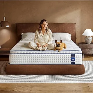 BCNUW 12 inch queen hybrid mattress being unboxed from its compact shipping box