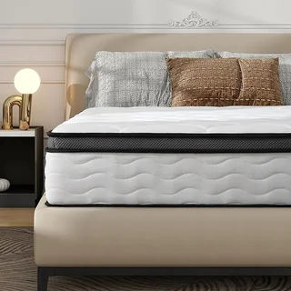 Brafab full size hybrid mattress in a box with memory foam and pocket springs