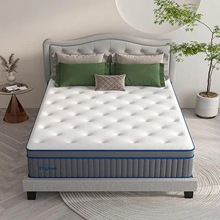 DH DIGLANT HOME 14 inch king plush hybrid mattress with gel memory foam for cooling soft sleep