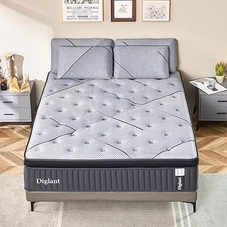 DIGLANT hybrid mattress with gel memory foam and pocket springs for motion isolation