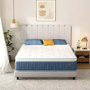 EGOHOME full size hybrid mattress being unboxed from its compact shipping box