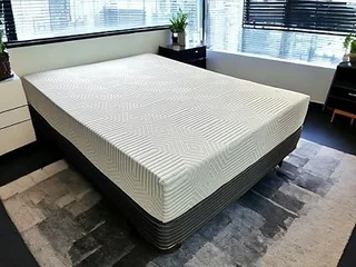 Excel Sleep R&R Comfort Plus mattress in Olympic Queen size on bed frame
