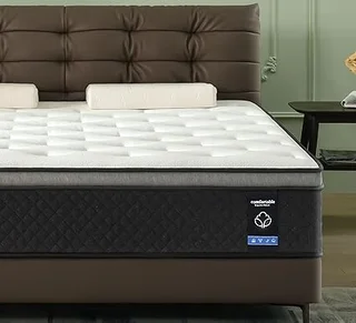 Faeuoit queen size hybrid memory foam mattress in a box