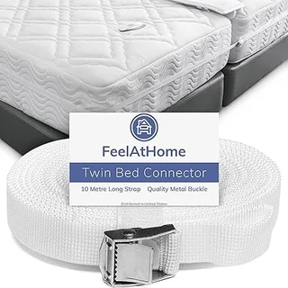 FeelAtHome twin bed converter connecting two mattresses into a king size