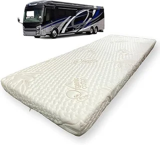 Foamma RV mattress with water resistant organic cotton cover and firm high density foam