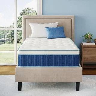 Gelsea 12-inch hybrid twin mattress in a box, medium firm support