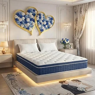 Generic full size mattress in a box with hybrid memory foam construction