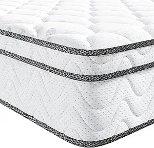 Generic twin mattress with fiberglass-free hybrid construction