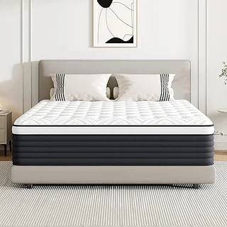Generic 12-inch hybrid memory foam twin mattress in a box, ready for setup