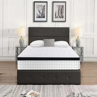 Generic twin size 12 inch memory foam hybrid mattress in a box