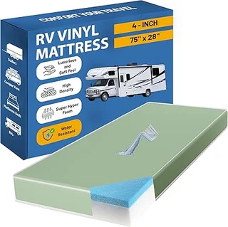 Greaton white cooling gel memory foam RV mattress replacement