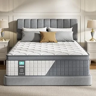 HeySleep queen hybrid mattress with cooling gel memory foam layer