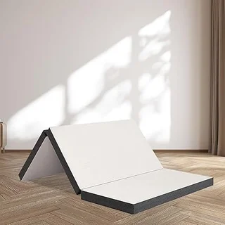 HWGEBY 3-inch memory foam tri-fold mattress with washable cover