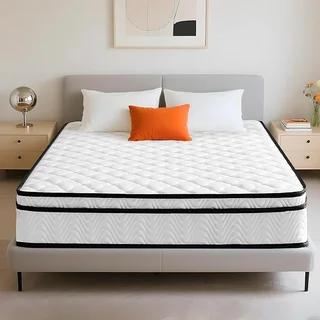 KBQ 10 inch hybrid mattress with memory foam and pocket springs