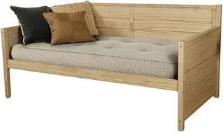 Kodiak Furniture twin-size tufted fabric daybed mattress in Woodsmoke brown color