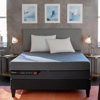 Layla Sleep hybrid mattress showing flippable firm and medium soft sides