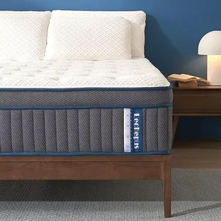 Lechepussleep California King hybrid mattress with cooling-gel memory foam and pocket innerspring for pressure relief