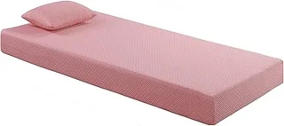 Lexicon Cantus pink twin gel memory foam mattress on bed frame