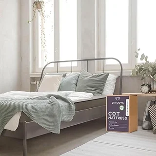 Lincove grey foam mattress with durable fabric cover, perfect for RV beds