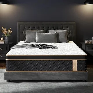 Majnesvon queen size hybrid mattress in a box, unboxed and ready to use