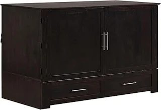 Mega Solutions Emurphybed Daily Delight Murphy cabinet bed in Java finish
