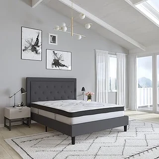 Merrick Lane Lofton 10-inch hybrid mattress with CertiPUR-US foam and pocket springs