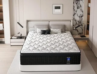 MRH king size mattress with pillow top and memory foam layers
