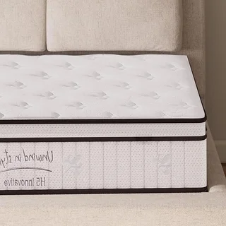 MWrouqfur hybrid mattress in a box with memory foam and springs