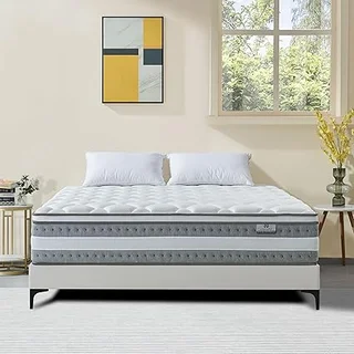 Naruchu queen hybrid mattress being unboxed from its compact shipping box