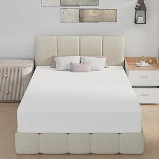 NChanmar 10 inch full gel memory foam mattress in white