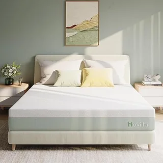 Novilla 10-inch gel memory foam mattress providing medium firm support