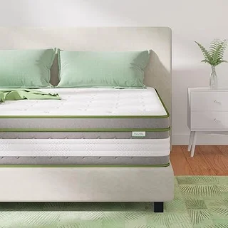 Novilla King Mattress - 12 Inch Hybrid Pillow Top King Size Mattress with Gel Memory Foam, Pocket Coils, Innerspring Support for Cozy Sleep