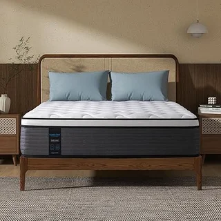 Queen Rose firm hybrid mattress with enhanced lumbar support for back pain relief