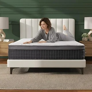 QUEEN ROSE King Hybrid Mattress with plush pillow top layer