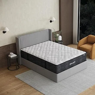RINOLO 12-inch extra firm hybrid queen mattress with cooling gel memory foam