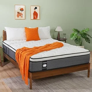 Roseyat 12-inch hybrid queen mattress with memory foam and pocket springs
