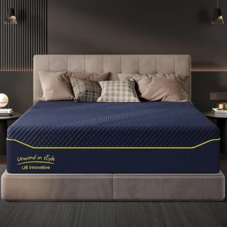 Schow Life navy blue king size memory foam mattress with cooling gel technology