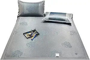Seres square cooling bedding mat with ice silk rattan matting