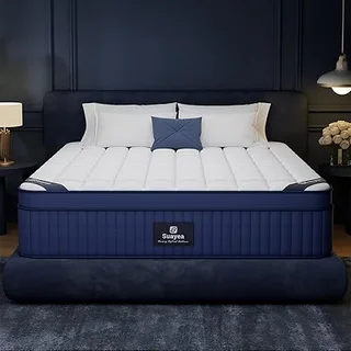 SUAYEA firm queen mattress with cooling memory foam technology