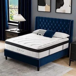 Suiforlun 14-inch queen mattress with 5 foam layers for pressure relief