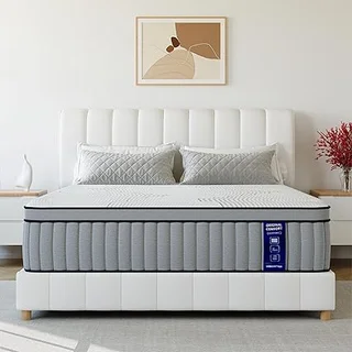 SynthoSpace Twin XL hybrid mattress being unboxed from its compact box
