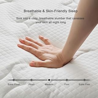 TECHTIC queen hybrid mattress with pocket springs and memory foam layers