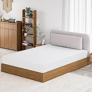 TFD twin memory foam mattress in a box, unboxed and ready for use
