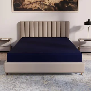 Treaton 7-inch medium firm mattress in twin size with blue cover